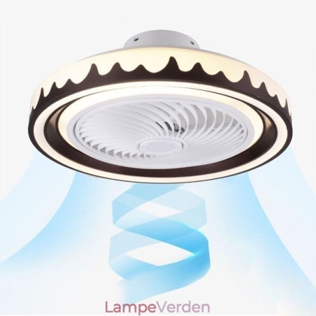 Rund blæser loftslampe 3 hastigheder med fjernbetjening Rund blæser loftslampe 3 hastigheder med fjernbetjening