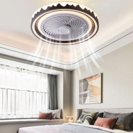 Rund blæser loftslampe 3 hastigheder med fjernbetjening