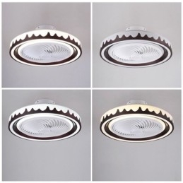 Rund blæser loftslampe 3 hastigheder med fjernbetjening