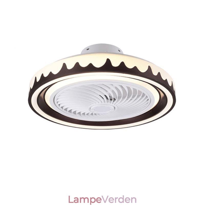 Rund blæser loftslampe 3 hastigheder med fjernbetjening
