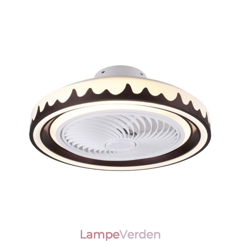 Rund blæser loftslampe 3 hastigheder med fjernbetjening