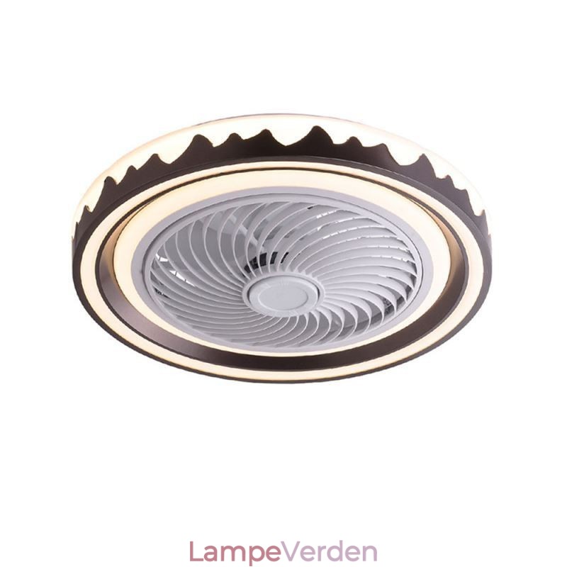Rund blæser loftslampe 3 hastigheder med fjernbetjening