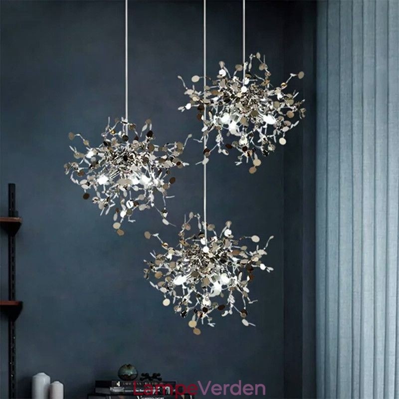 Pailletter lysekrone Rustfrit stål Pendant Belysning Dining
