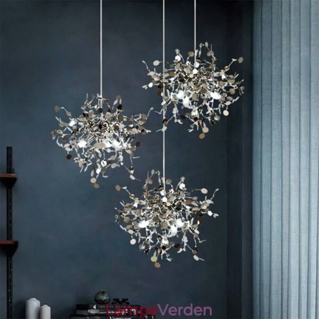 Pailletter lysekrone Rustfrit stål Pendant Belysning Dining Pailletter lysekrone Rustfrit stål Pendant Belysning Dining