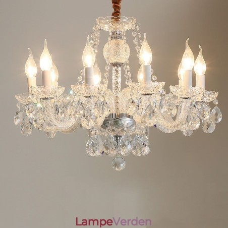 Gennemsigtig krystal lysekrone Europæisk Luksus Decrative Loftslampe Gennemsigtig krystal lysekrone Europæisk Luksus Decrative Loftslampe