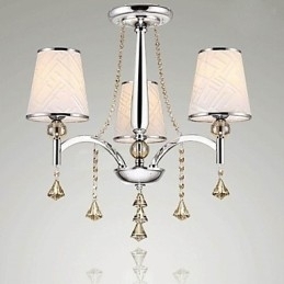 Moderne moderne krystal krom metal lysekrone