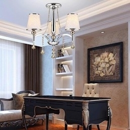 Moderne moderne krystal krom metal lysekrone
