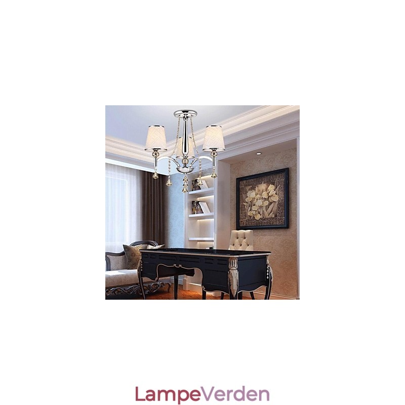 Moderne moderne krystal krom metal lysekrone