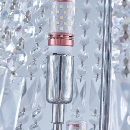 Retro krystal lysekrone amerikansk luksus krystal loftslampe med 18 lys