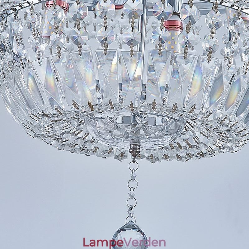 Retro krystal lysekrone amerikansk luksus krystal loftslampe med 18 lys