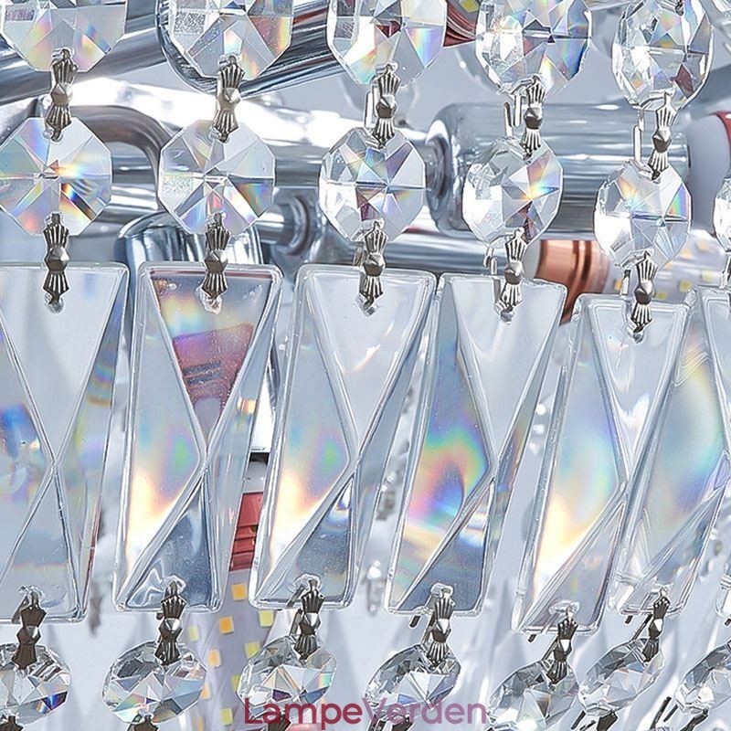 Retro krystal lysekrone amerikansk luksus krystal loftslampe med 18 lys
