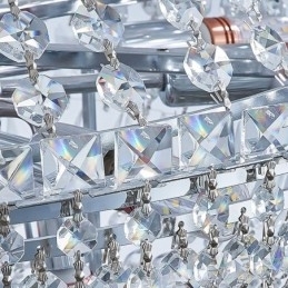 Retro krystal lysekrone amerikansk luksus krystal loftslampe med 18 lys