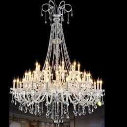 Europæisk krystallysekrone krystaldekoration loftslampe med 65 lys