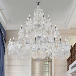 Europæisk krystal lysekrone dekoration loftslampe med 50 lys