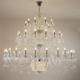 Europæisk krystal lysekrone dekoration loftslampe med 50 lys