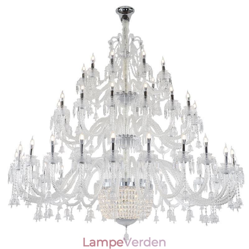 Europæisk krystal lysekrone dekoration loftslampe med 50 lys