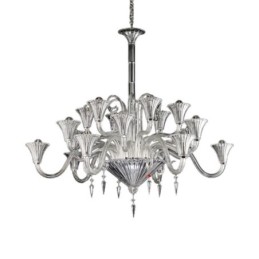 Europæisk krystal lysekrone dekoration loftslampe med 18 lys