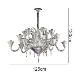 Europæisk krystal lysekrone dekoration loftslampe med 18 lys