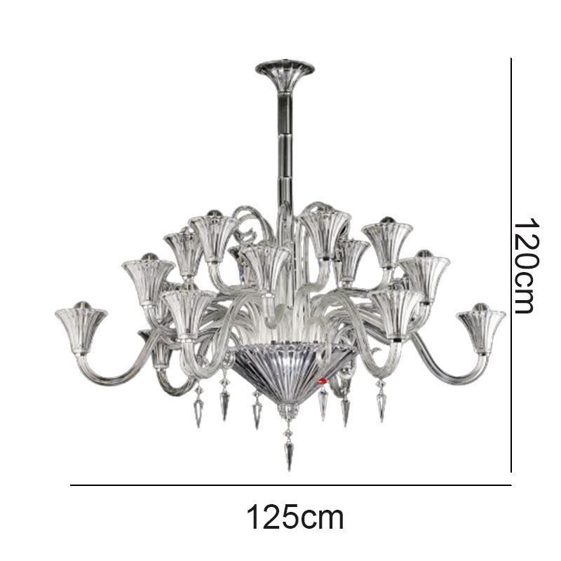 Europæisk krystal lysekrone dekoration loftslampe med 18 lys