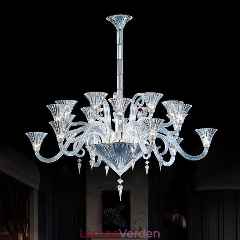 Europæisk krystal lysekrone dekoration loftslampe med 12 lys