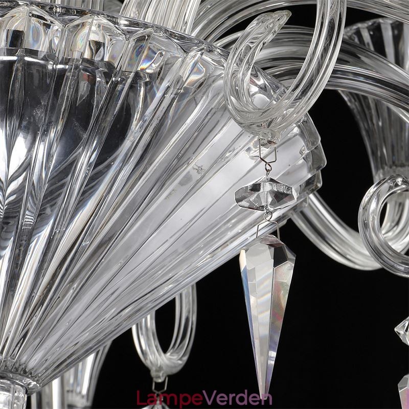 Europæisk krystal lysekrone dekoration loftslampe med 12 lys