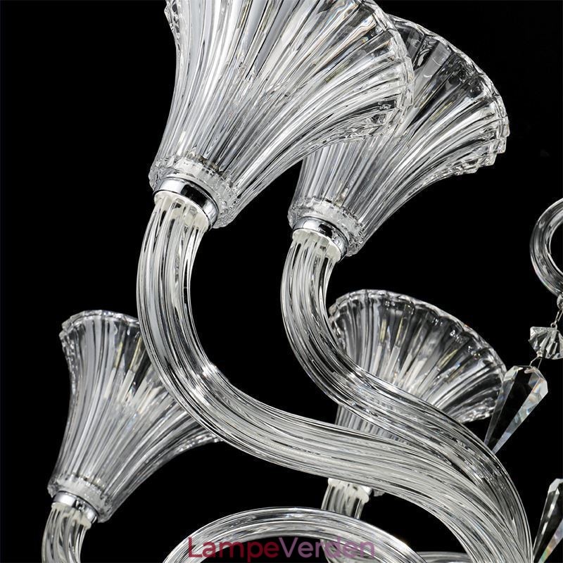 Europæisk krystal lysekrone dekoration loftslampe med 12 lys