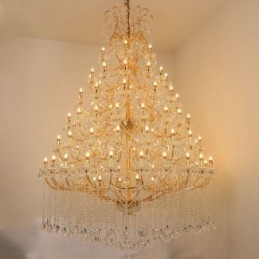Luksus krystal lysekrone dekoration loftslampe med 96 lys