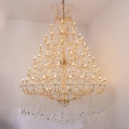 Luksus krystal lysekrone dekoration loftslampe med 96 lys
