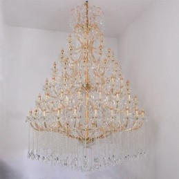 Luksus krystal lysekrone dekoration loftslampe med 96 lys