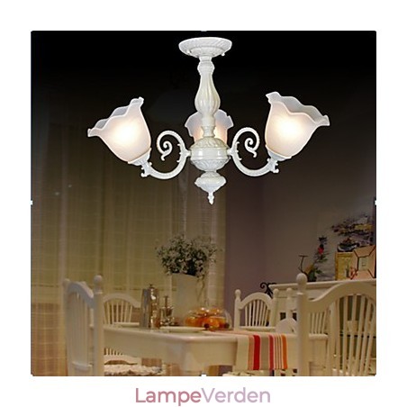 Flush Mount Three Lights White European Retro Classic Flush Mount Three Lights White European Retro Classic