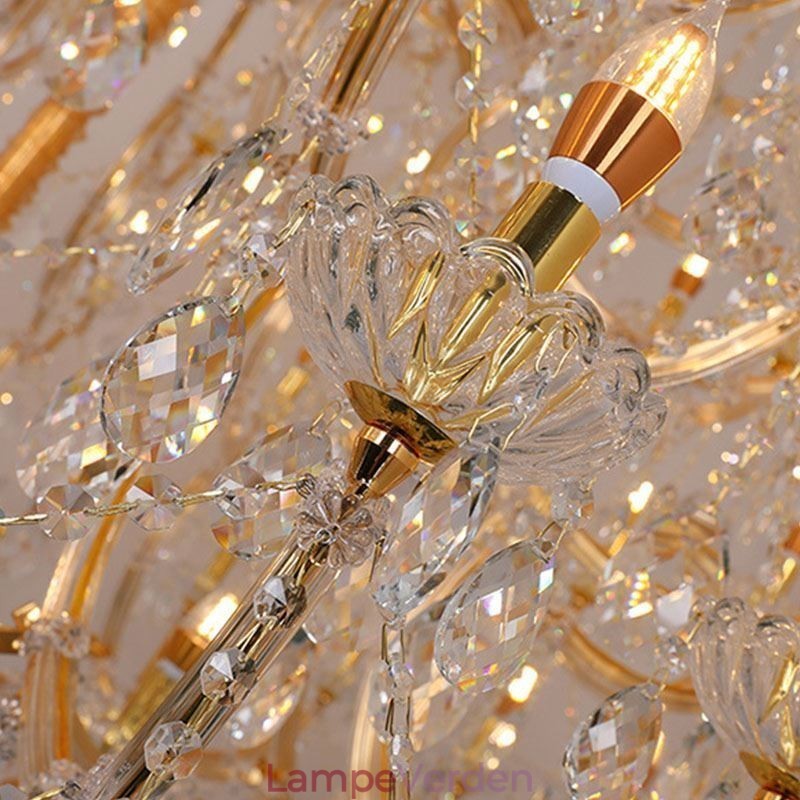 Luksus krystal lysekrone dekoration loftslampe med 96 lys