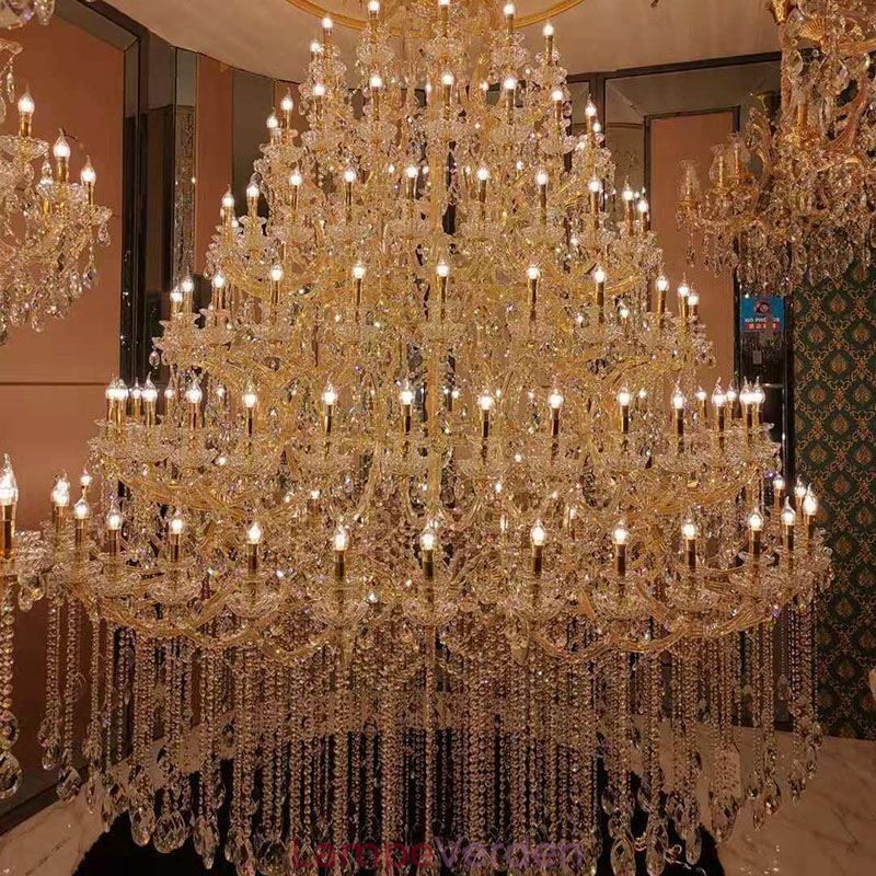 Luksus krystal lysekrone dekoration loftslampe med 96 lys