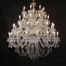 Europæisk krystal lysekrone loftslampe med 53 lys