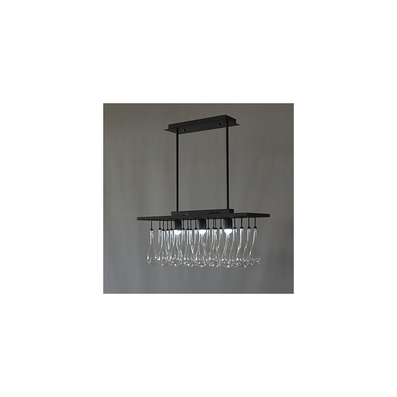 Moderne moderne krystalmaleri metal lysekrone