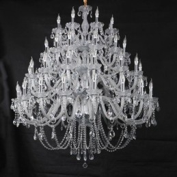 Europæisk krystal lysekrone loftslampe med 53 lys