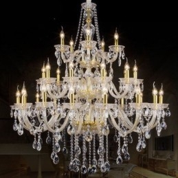 Luksus krystal lysekrone dekoration loftslampe med 32 lys