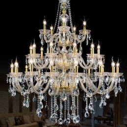 Luksus krystal lysekrone dekoration loftslampe med 32 lys