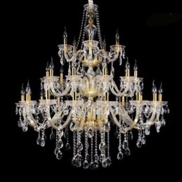 Luksus krystal lysekrone dekoration loftslampe med 32 lys