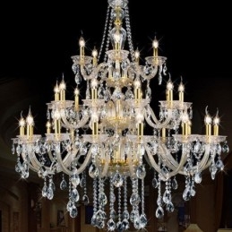 Luksus krystal lysekrone dekoration loftslampe med 32 lys