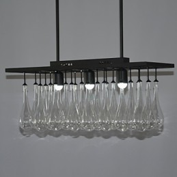 Moderne moderne krystalmaleri metal lysekrone