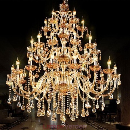 Europæisk krystallysekrone luksus loftslampe med 30 lys Europæisk krystallysekrone luksus loftslampe med 30 lys