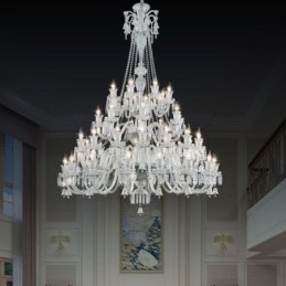 Europæisk krystal lysekrone loftslampe med 48 lys