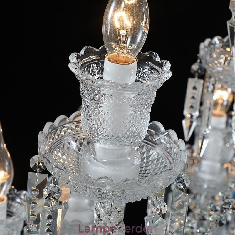 Europæisk krystal lysekrone loftslampe med 48 lys