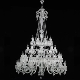 Europæisk krystal lysekrone loftslampe med 48 lys