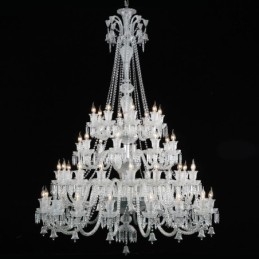 Europæisk krystal lysekrone loftslampe med 48 lys