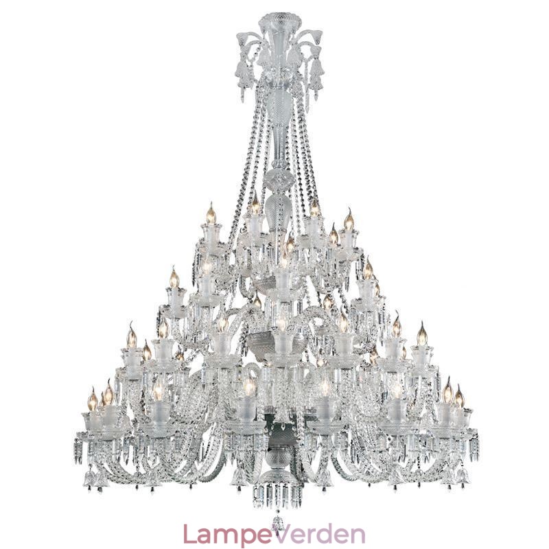 Europæisk krystal lysekrone loftslampe med 48 lys
