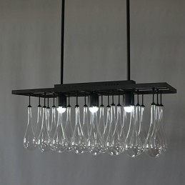 Moderne moderne krystalmaleri metal lysekrone