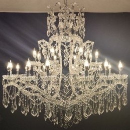 Europæisk krystal lysekrone dekoration loftslampe med 24 lys