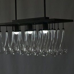 Moderne moderne krystalmaleri metal lysekrone