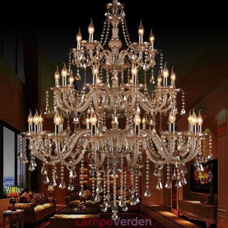 Europæisk krystal lysekrone med 30 lys dekoration loftslampe Europæisk krystal lysekrone med 30 lys dekoration loftslampe